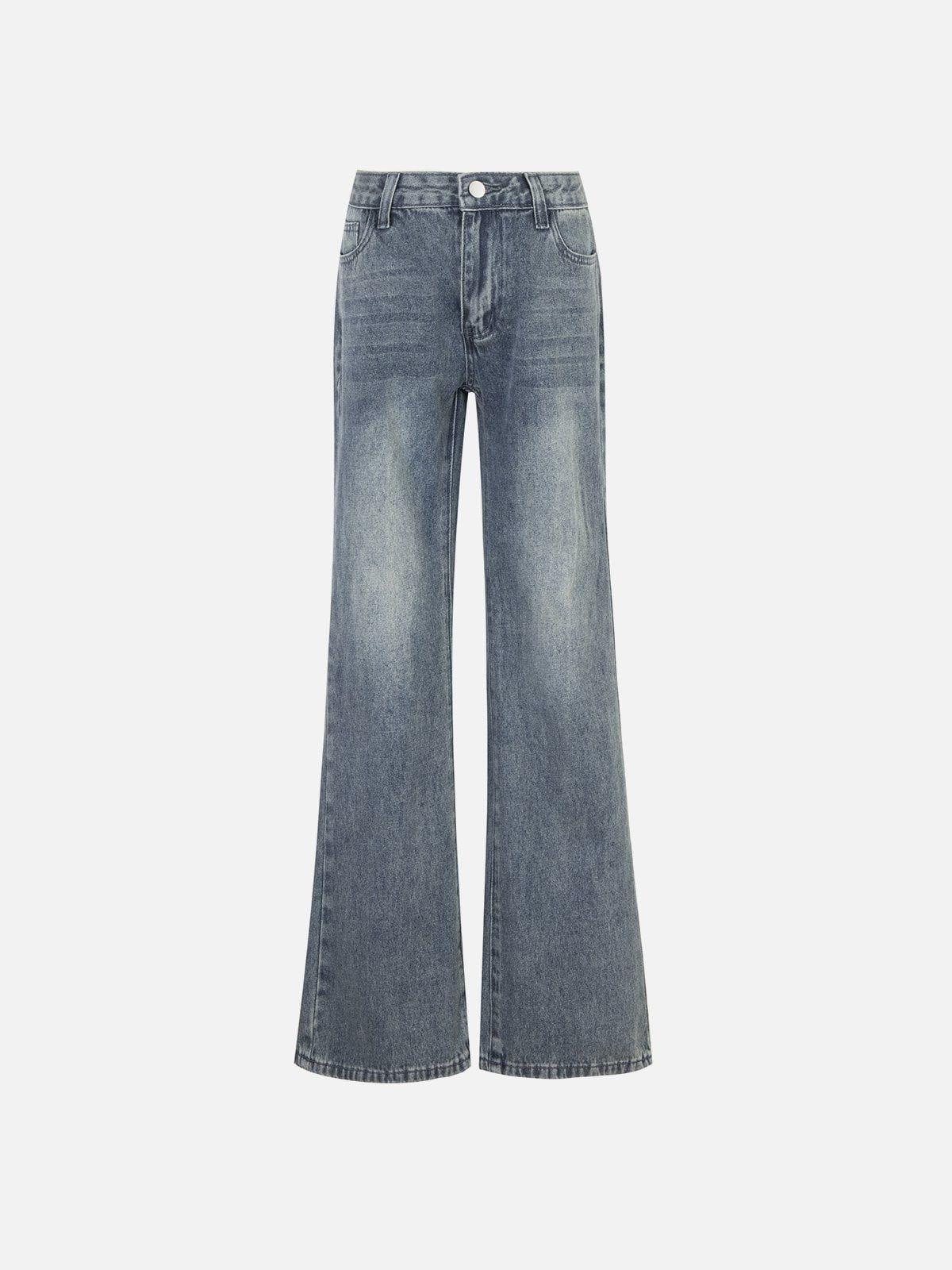 Basic Washed Low-Rise Jeans