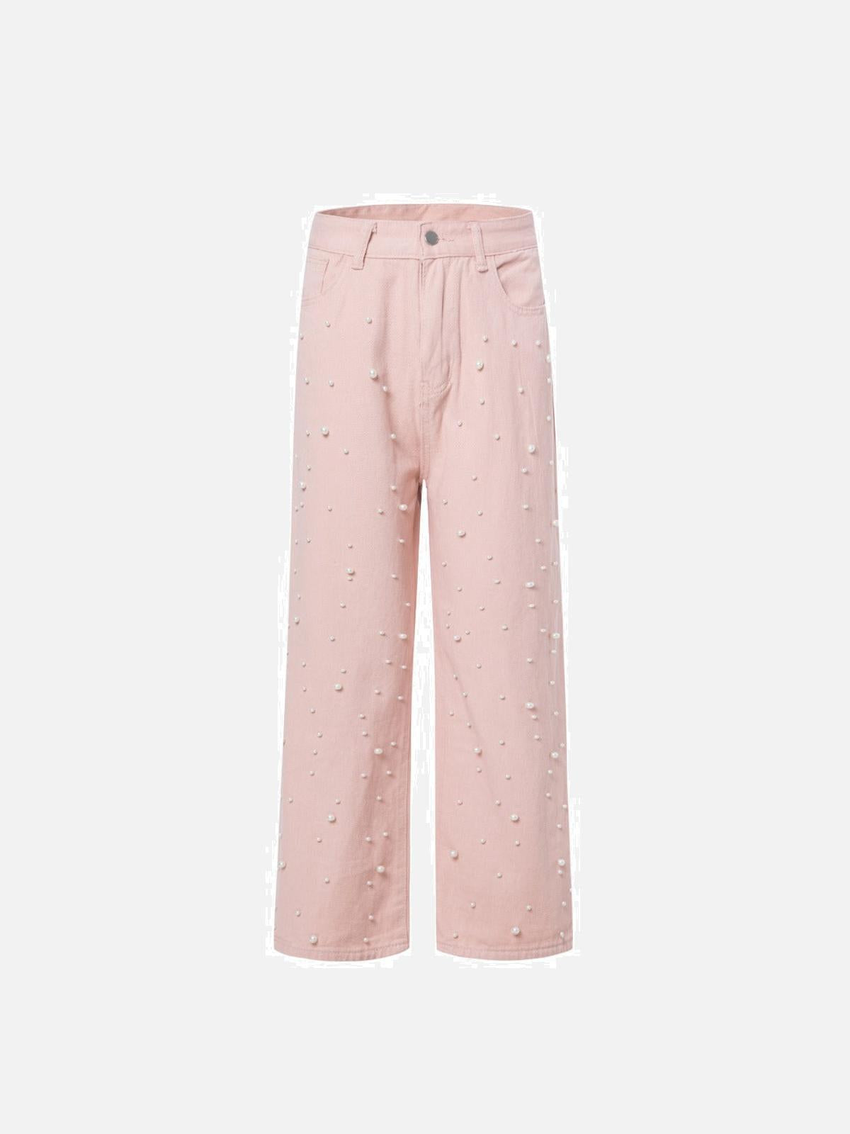Beaded Straight Jeans