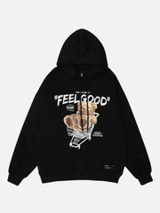 Bear Shopping Cart Print Hoodie