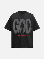 "BEFEARLESS" Print Slogan T-Shirt