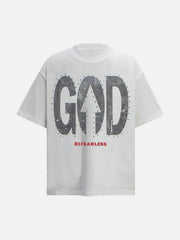 "BEFEARLESS" Print Slogan T-Shirt