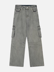 Big Pocket Wrinkle Loose Jeans