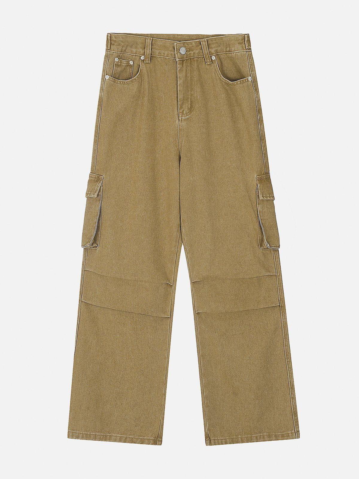 Big Pocket Wrinkle Loose Jeans