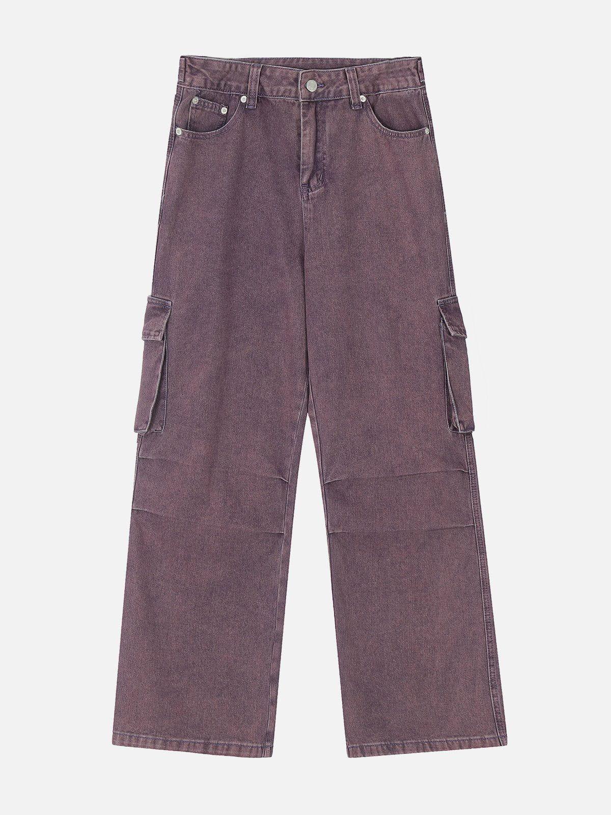 Big Pocket Wrinkle Loose Jeans
