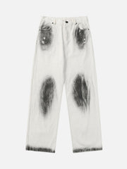 Black Stains Washed Jeans