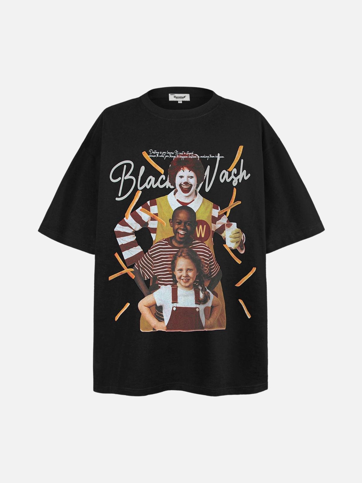 Black Wash Cultural Mashup Tee