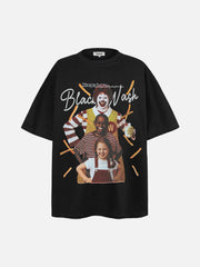 Black Wash Cultural Mashup Tee