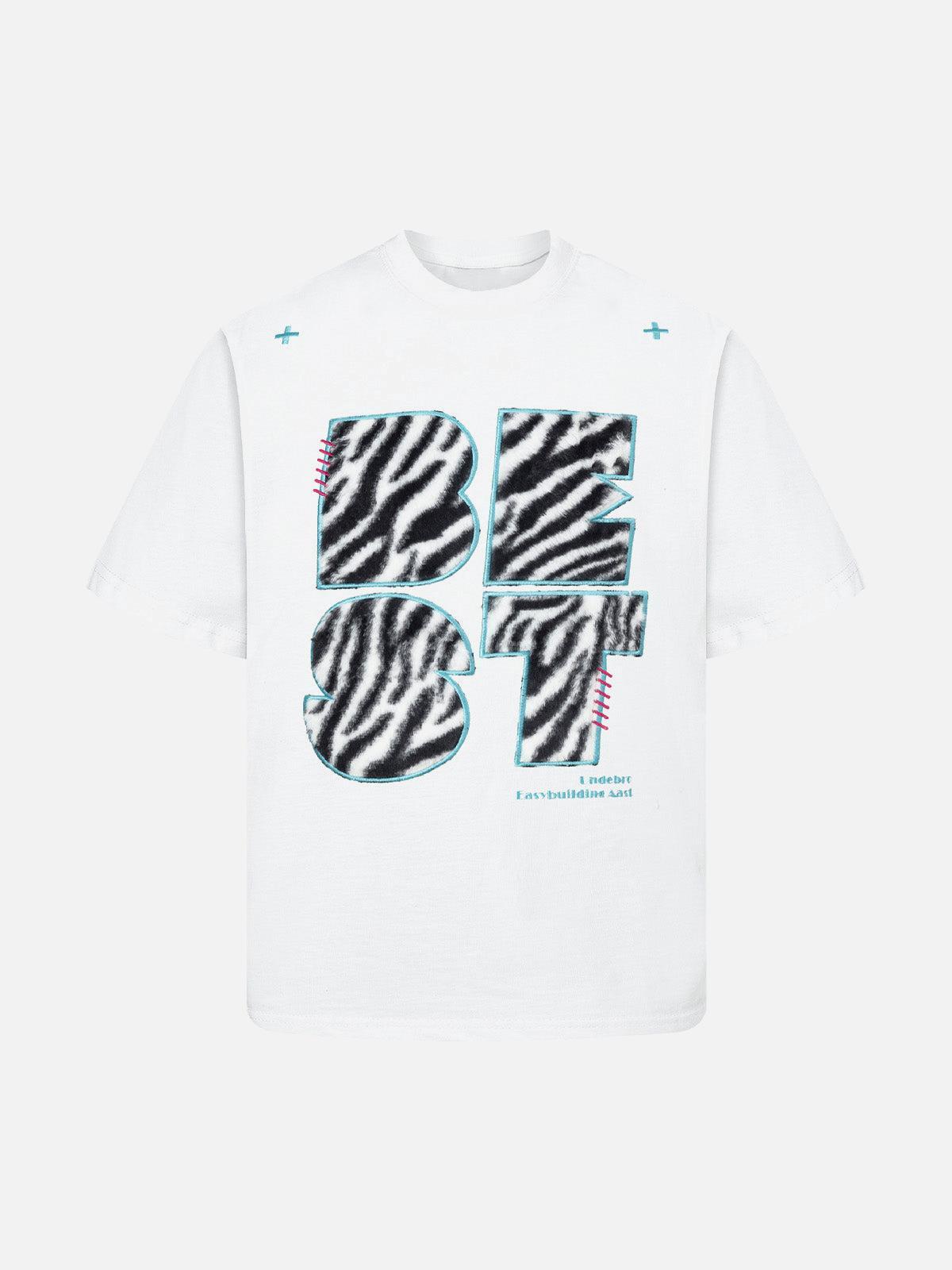 Bold Zebra Print Graphic T-Shirt