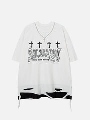 Broken Hole Fake Two Pieces Tee