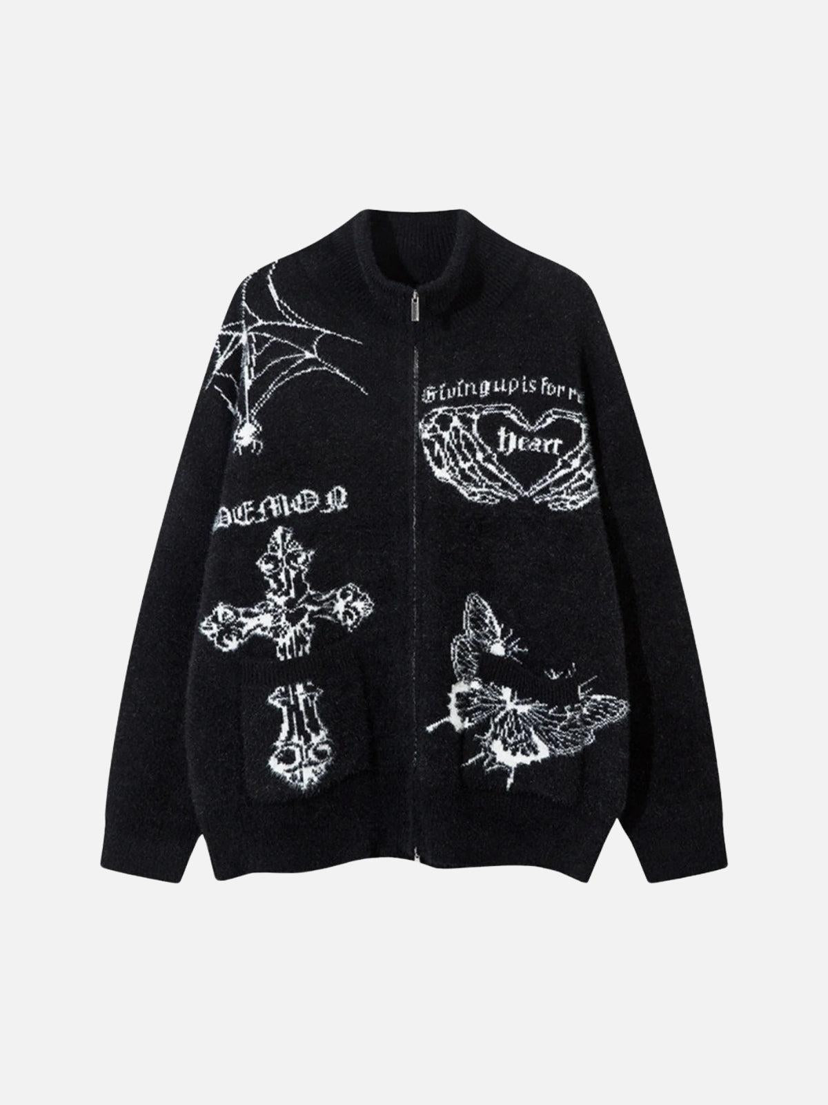 Butterfly Cross Knit Cardigan