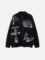 Butterfly Cross Knit Cardigan