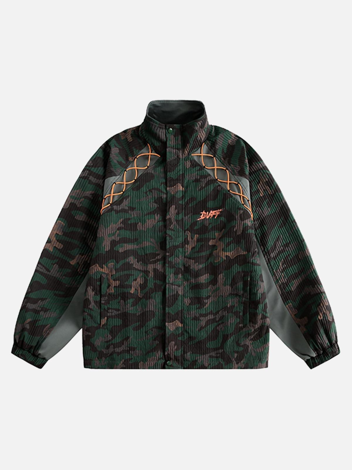 Camouflage Diamond Patchwork Jacket