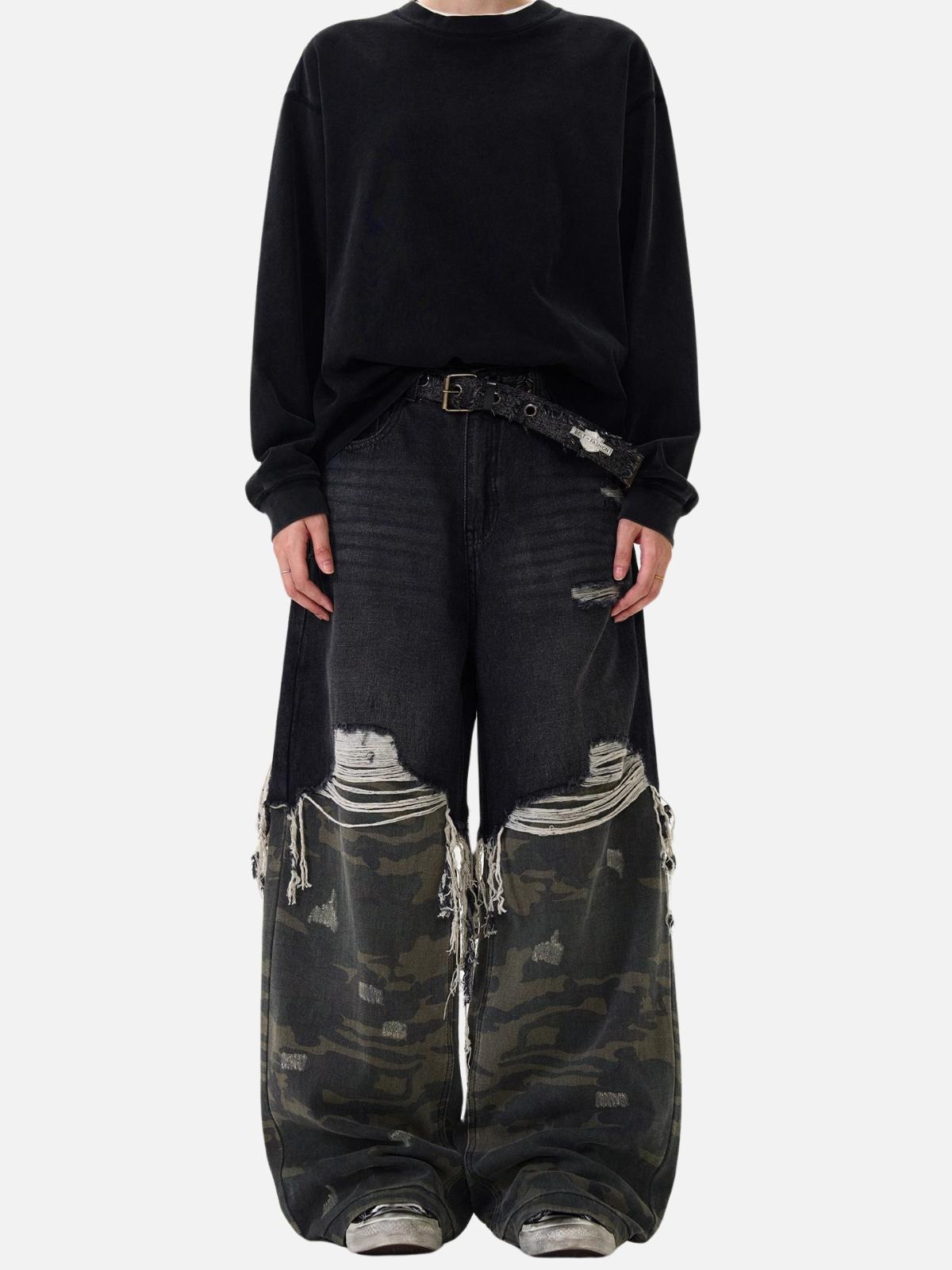 Camouflage Distressed Jeans