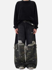 Camouflage Distressed Jeans