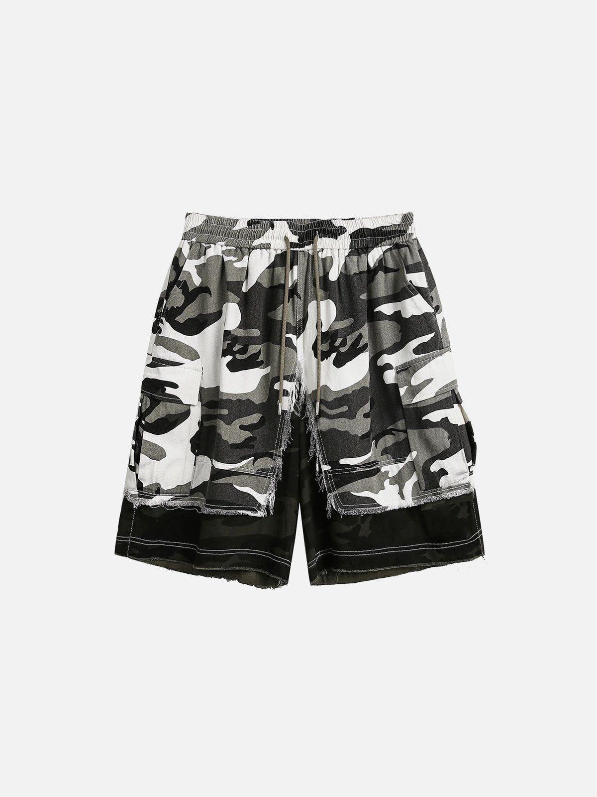 Camouflage Patchwork Shorts