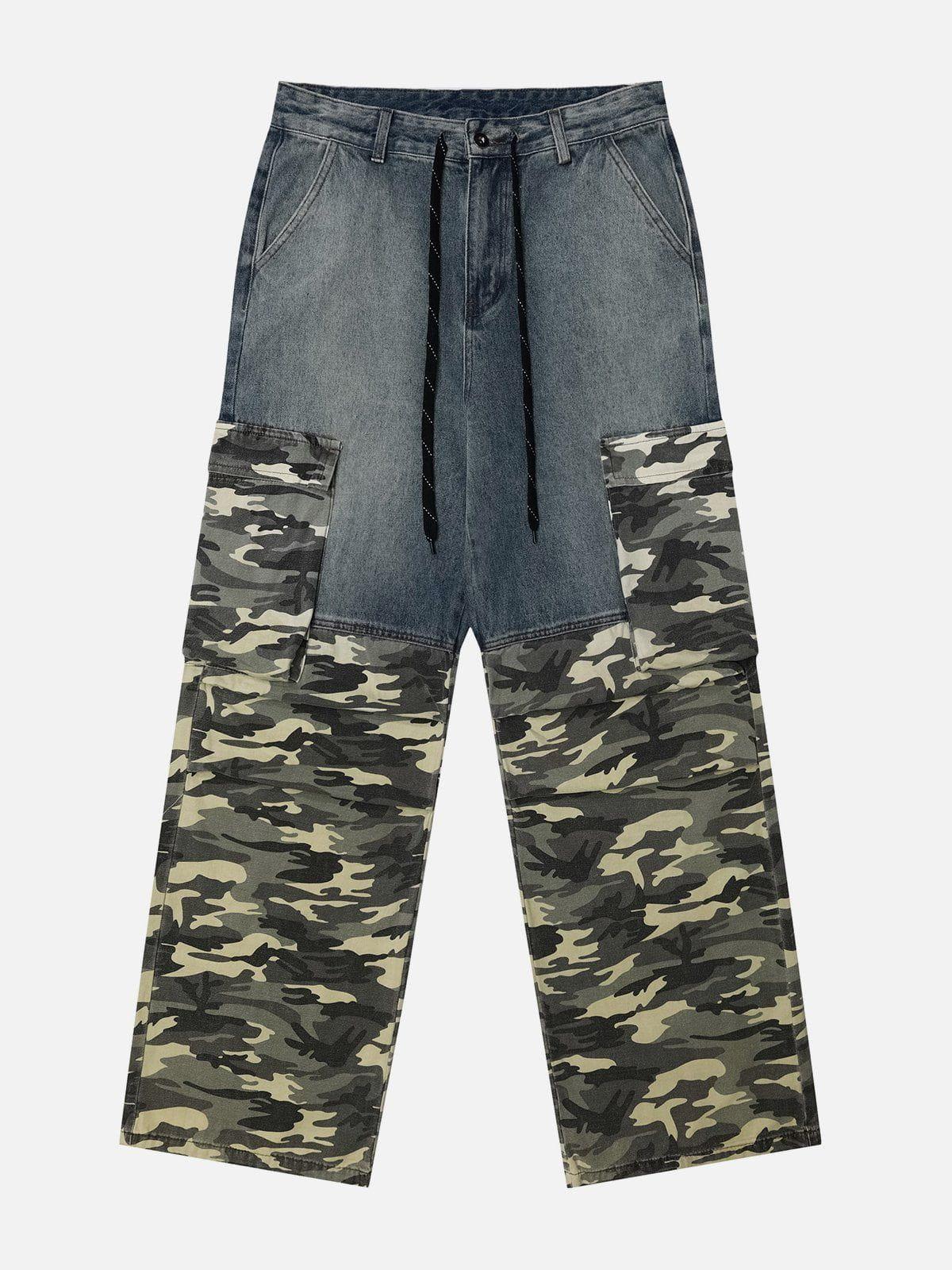 Camouflage Patchwork Jeans