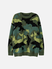 Camouflage Print Sweater