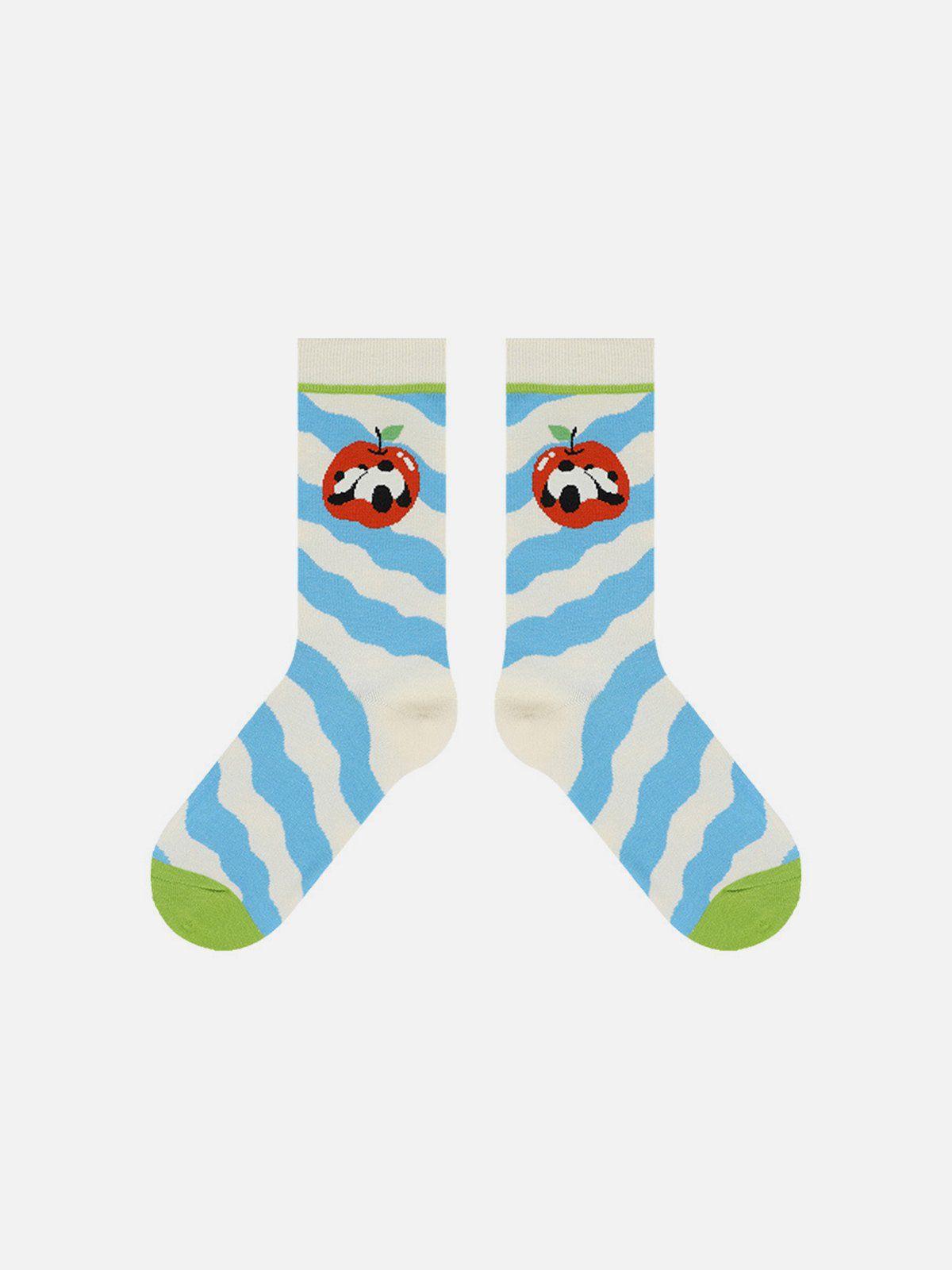 Cartoon Panda Mid-Calf Socks