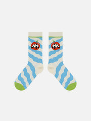 Cartoon Panda Mid-Calf Socks