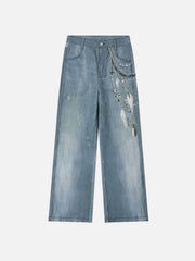 Chains Print Jeans