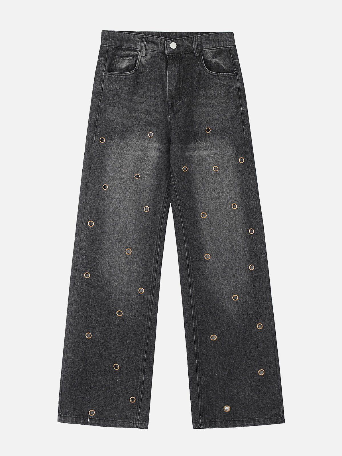 Circle Cut-Out Jeans