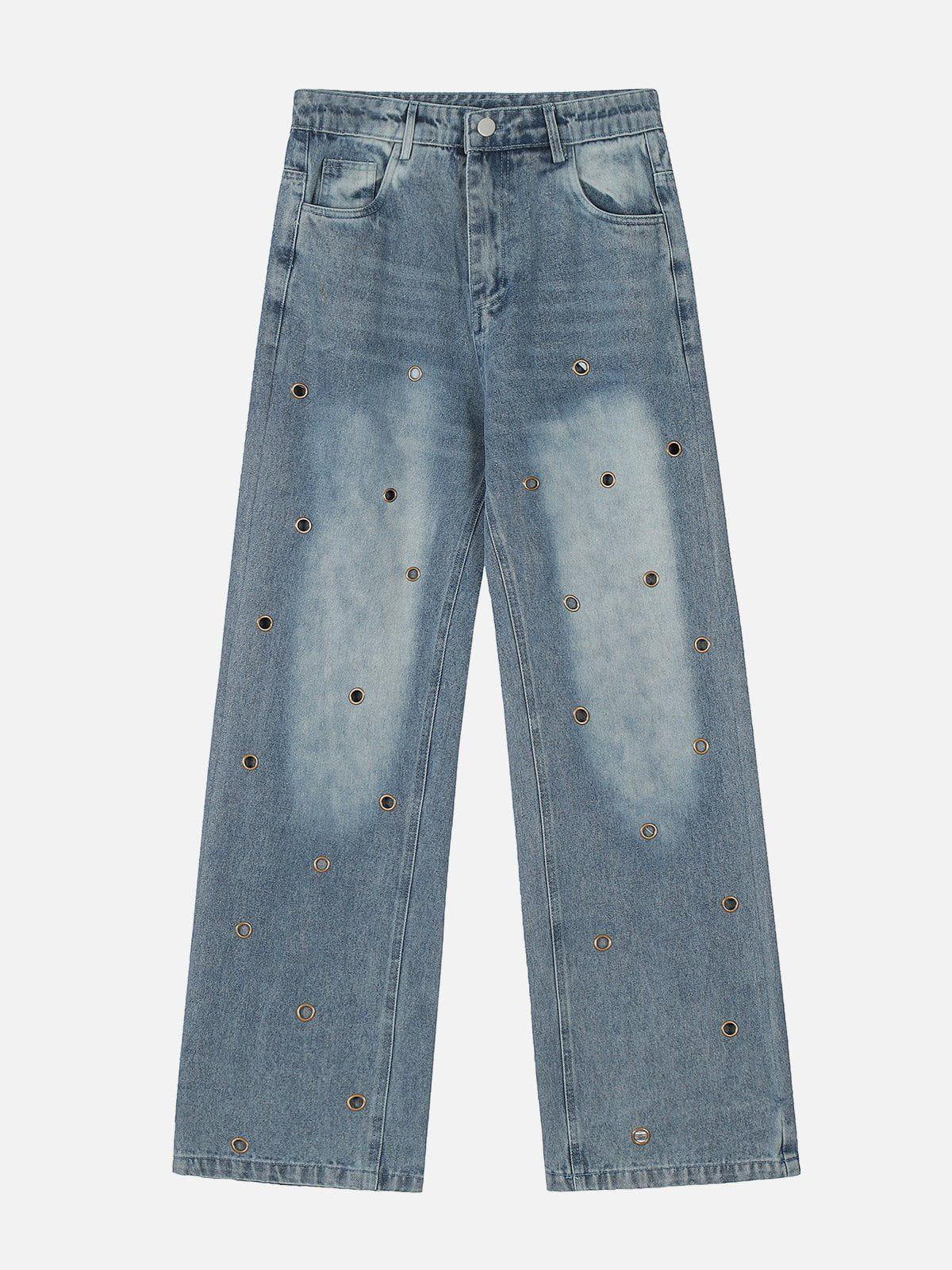 Circle Cut-Out Jeans
