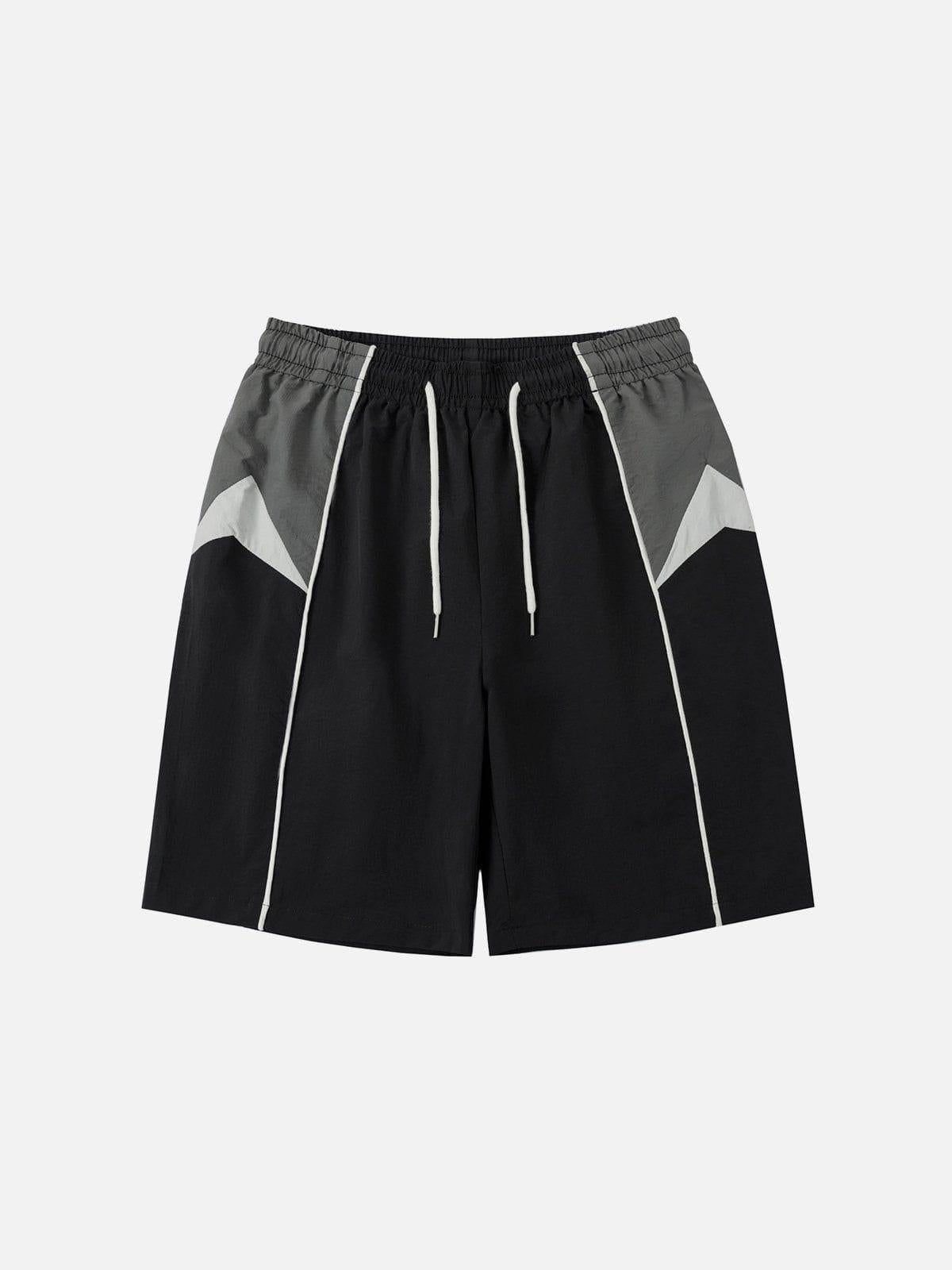 Color Blocking Athleisure Shorts
