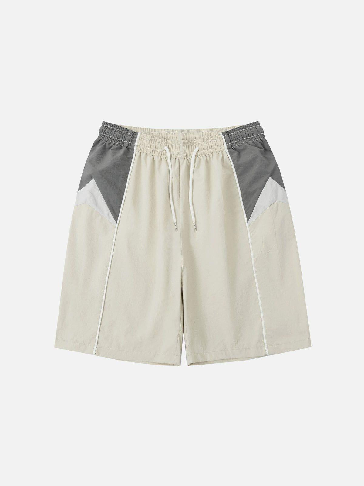 Color Blocking Athleisure Shorts