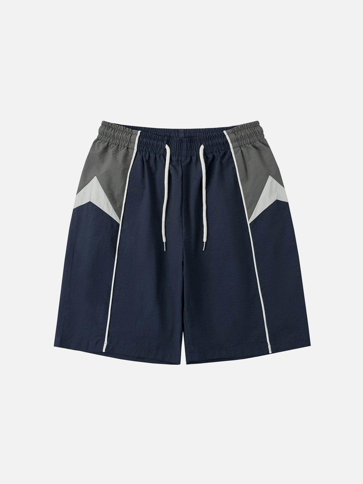 Color Blocking Athleisure Shorts