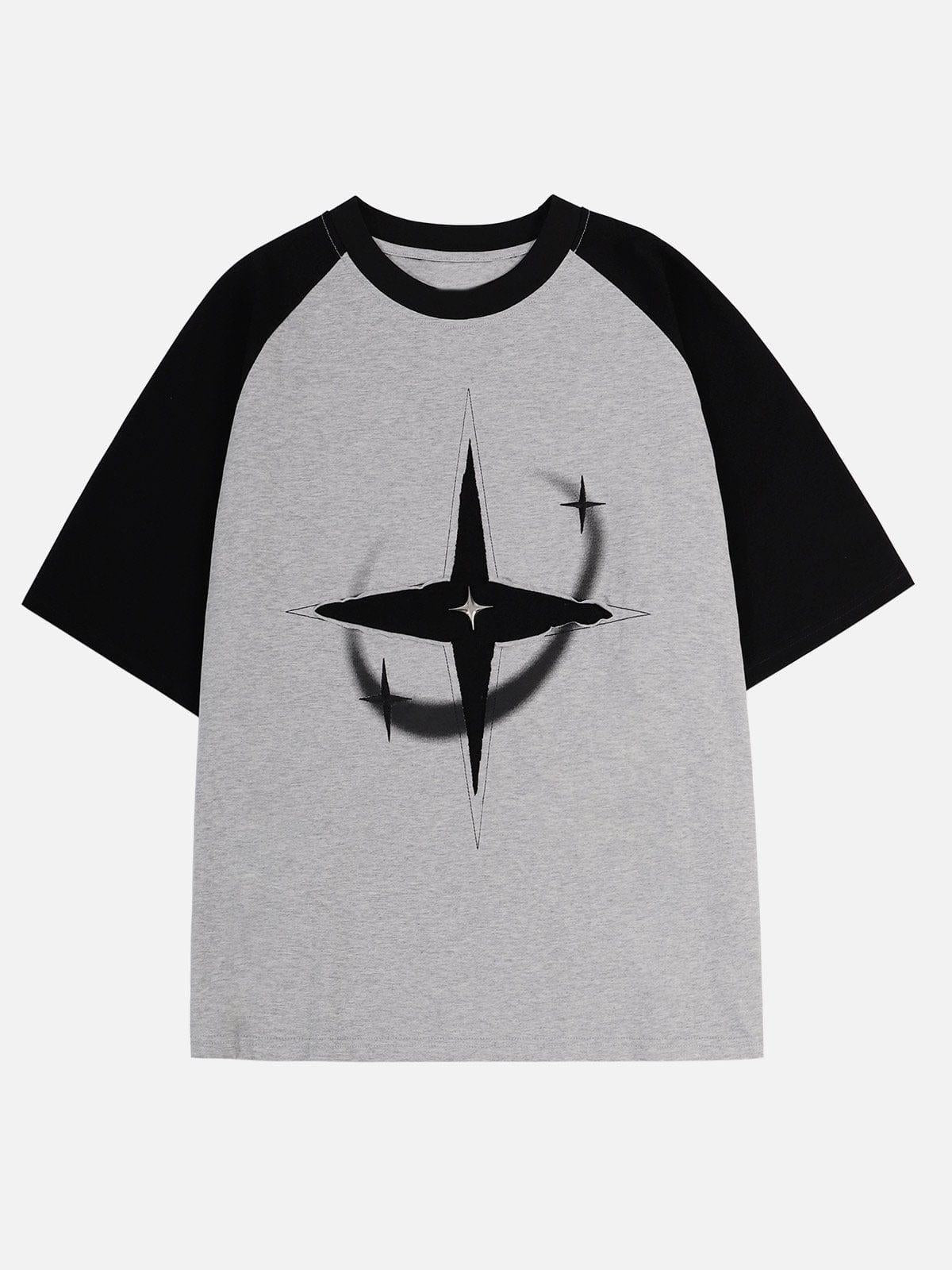 Color Blocking Deconstruct Star Tee