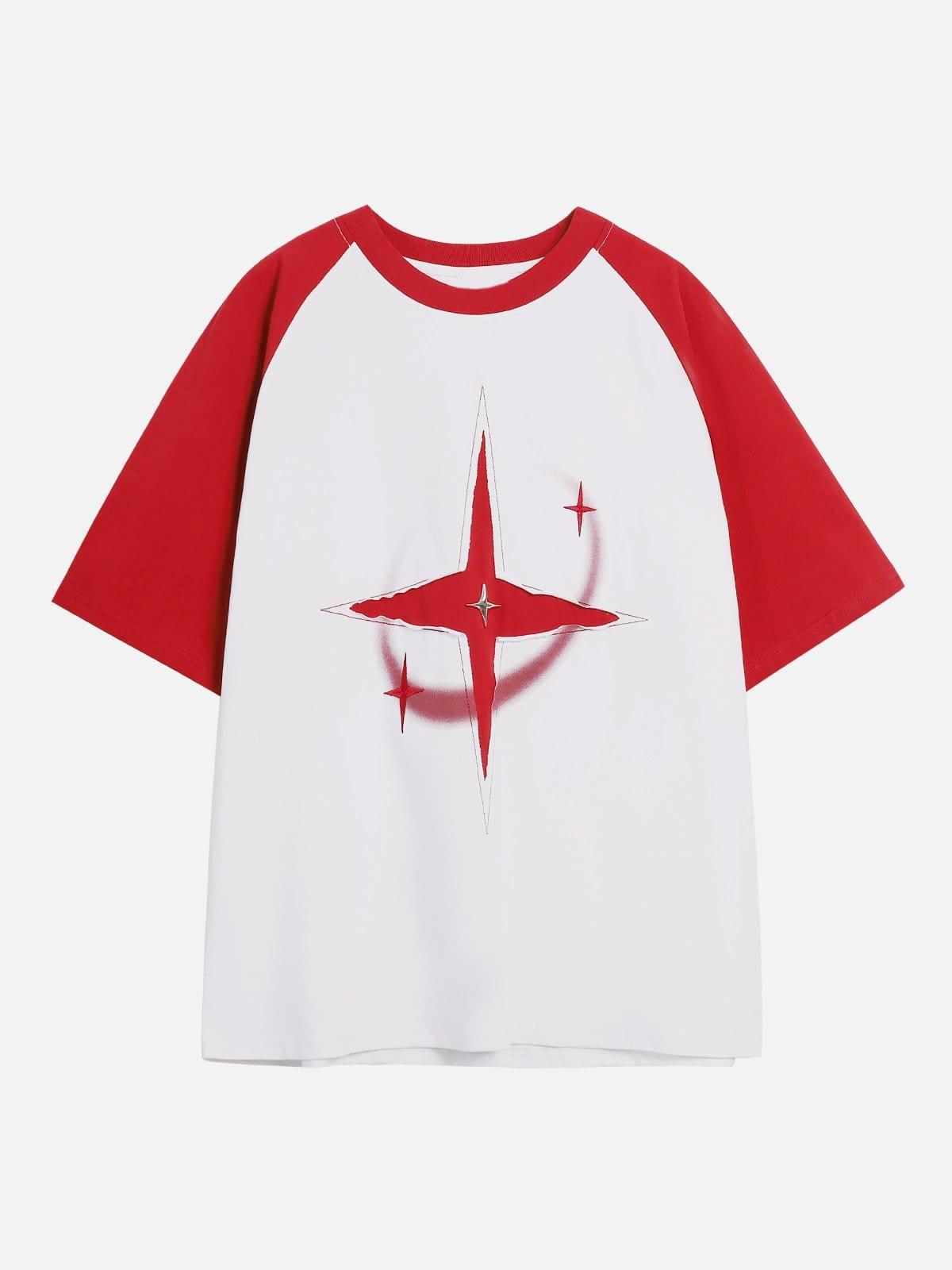 Color Blocking Deconstruct Star Tee