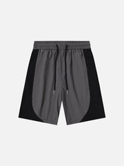 Color Blocking Drawstring Shorts