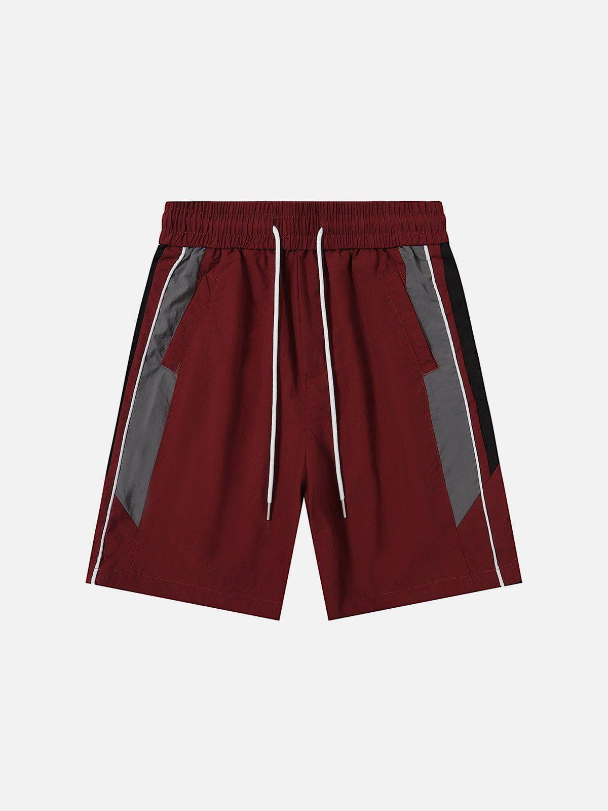 Color Blocking Patchwork Shorts