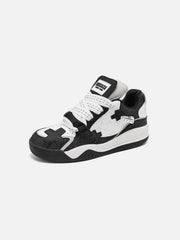 Color Blocking Thick Bottom Skate Shoes