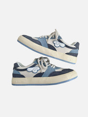 Colorblock Canvas Wings Graphic Casual Shoes