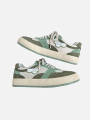 Colorblock Canvas Wings Graphic Casual Shoes
