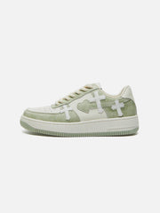 Colorblock Cross Heart Casual Shoes