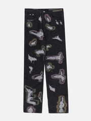 Colorful Hole Jeans