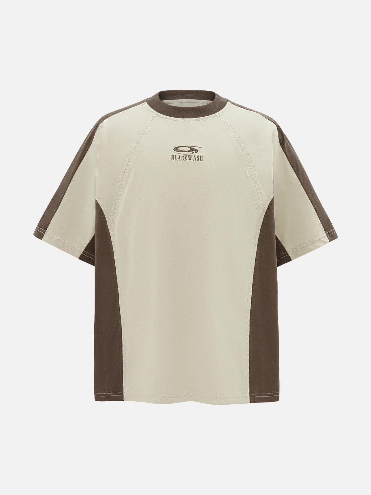 Contrast Color Short Sleeve T-Shirt