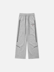 Contrast Color Loose Sweatpants