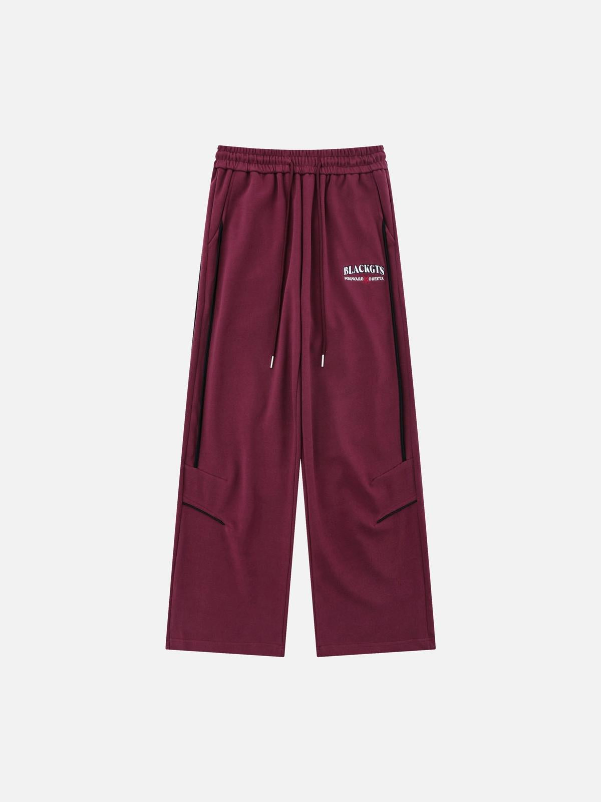 Contrast Color Loose Sweatpants