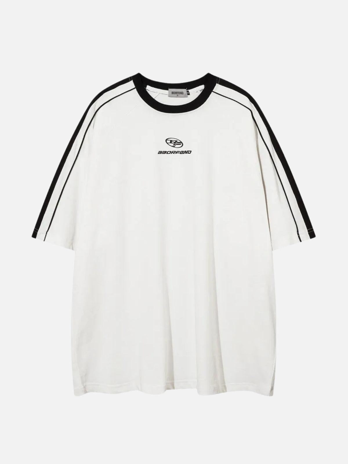 Contrast Paneled Raglan Sleeve Tee