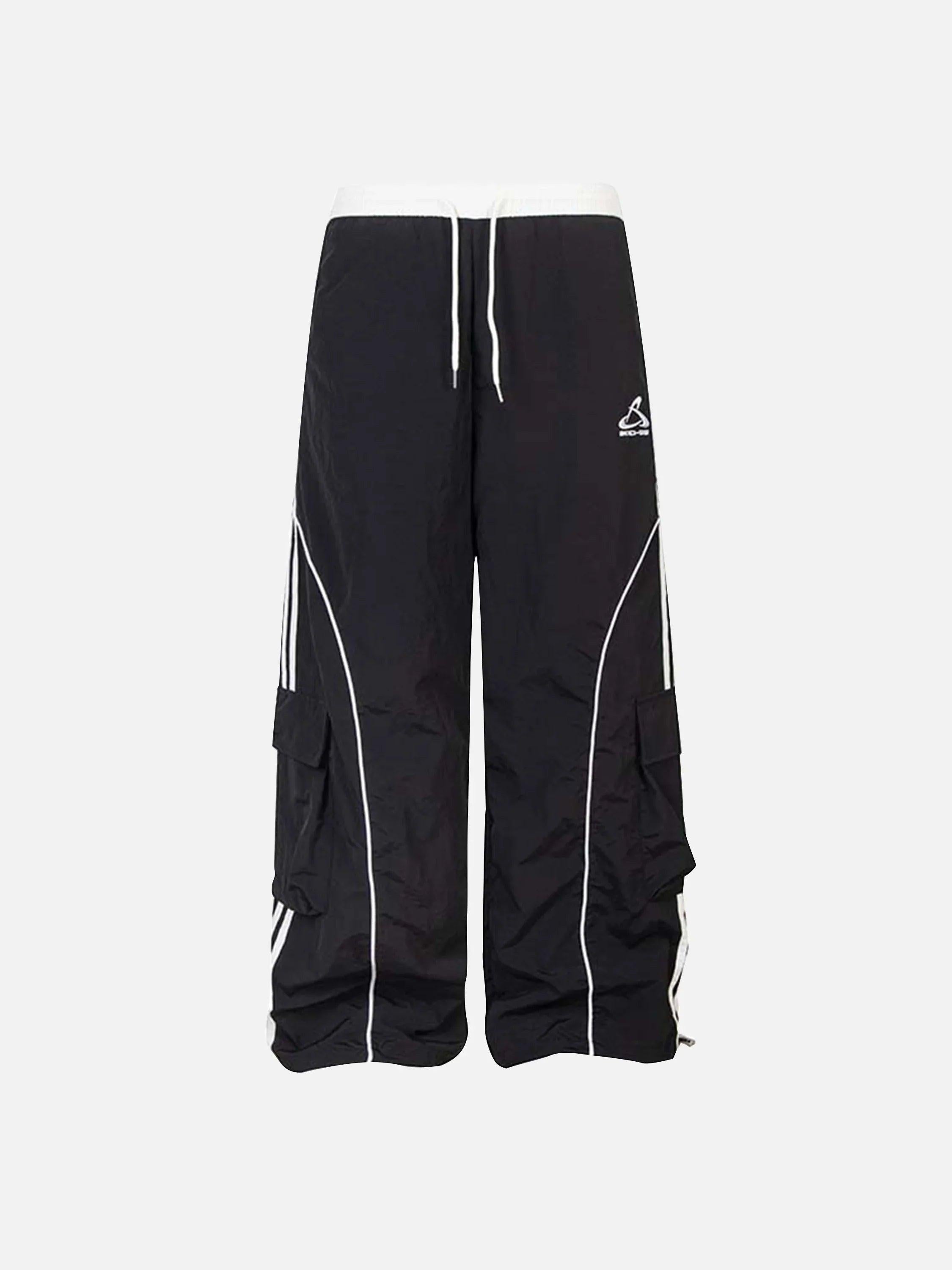 Contrast Striped Drawstring Sweatpants