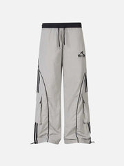 Contrast Striped Drawstring Sweatpants
