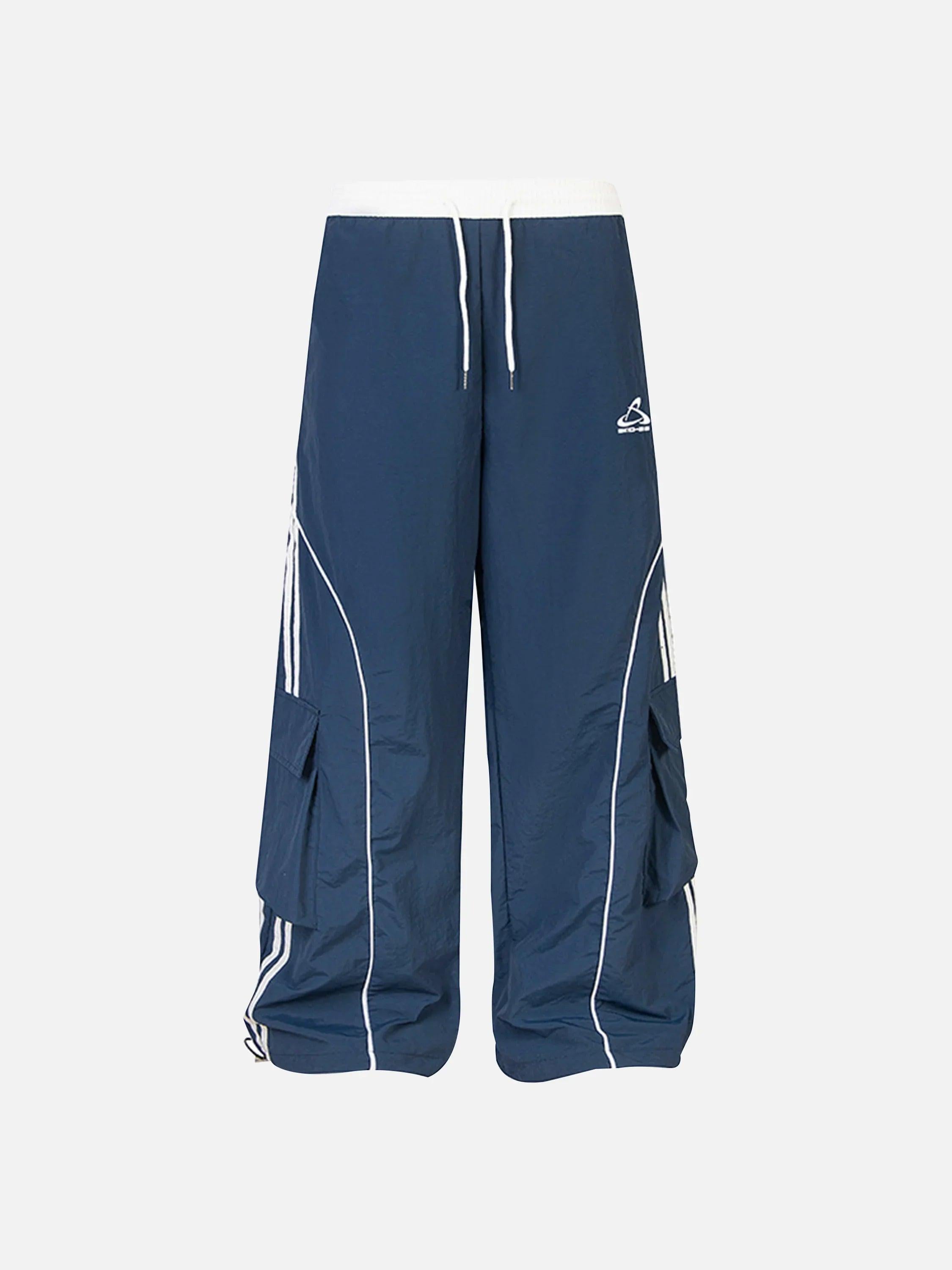 Contrast Striped Drawstring Sweatpants