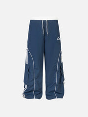 Contrast Striped Drawstring Sweatpants