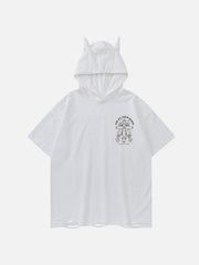Crossprint Washed Hooded Tee