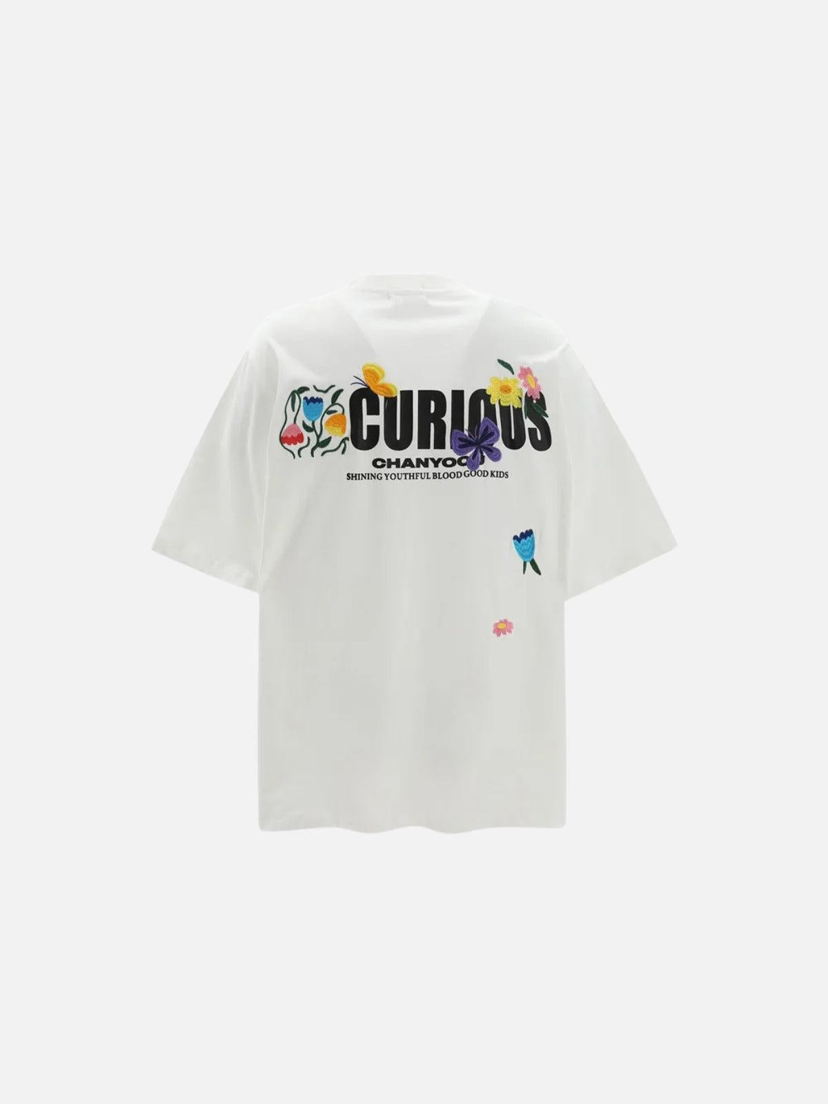 Curious Garden Flower Embroidery High Street Tee