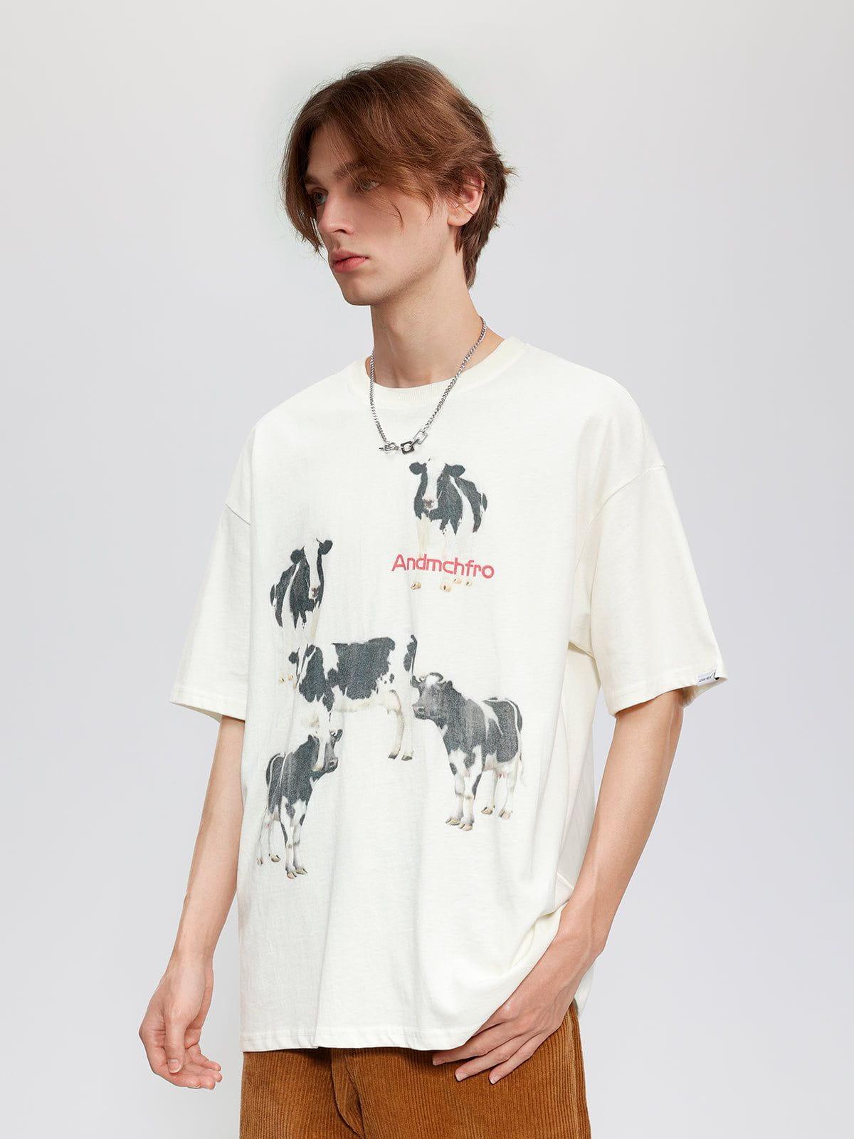Dairy Cow Print Cotton Tee
