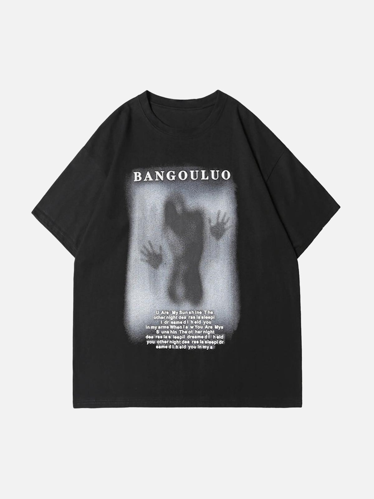 Dark Silhouette Print T-Shirt